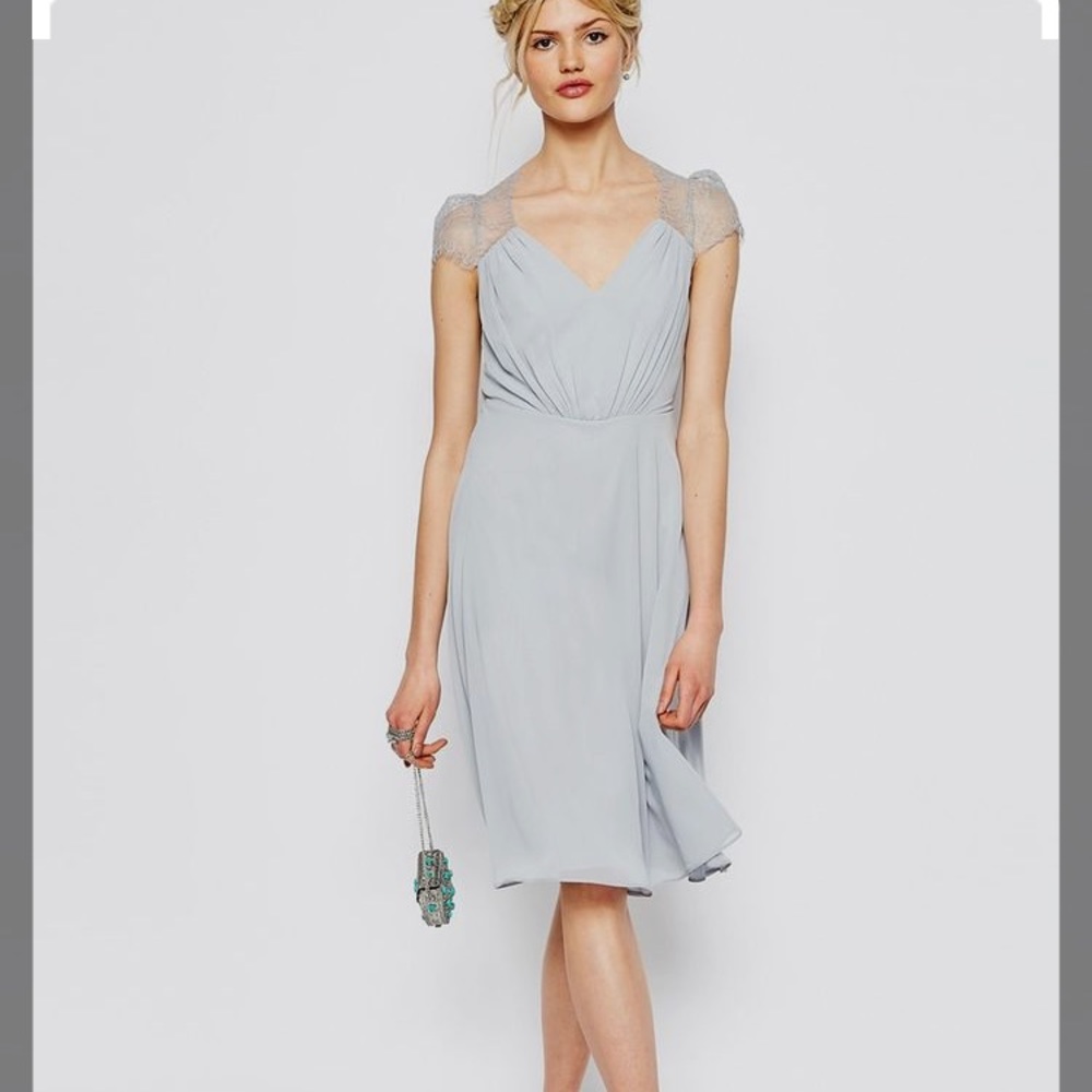 ASOS Kate skater dress with lace on top.